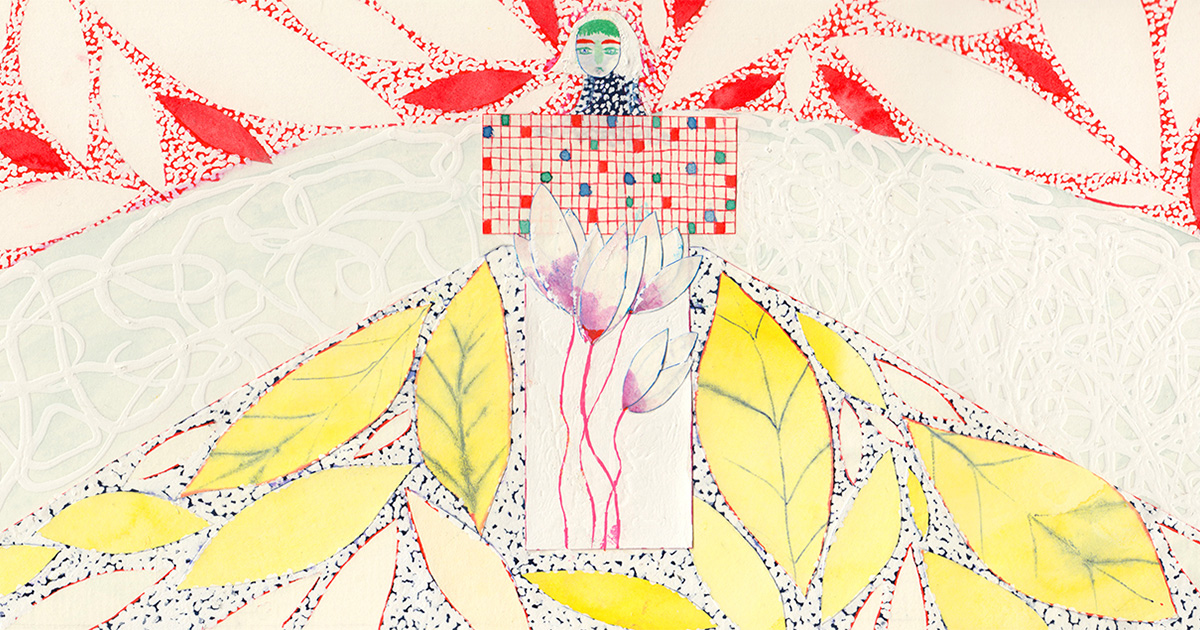 安藤晶子が描く、散歩で出会った今だけの光を浴びる花